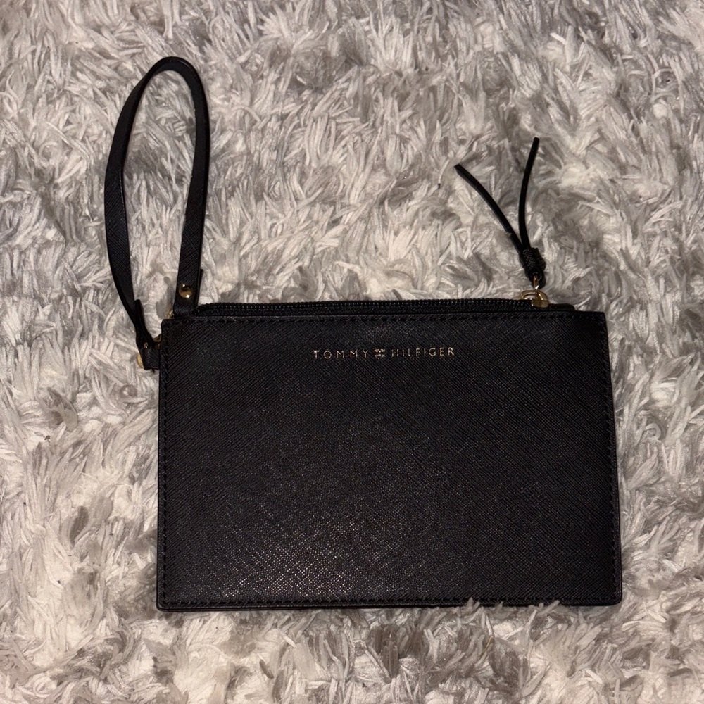 Tommy Hilfiger Black Wristlet Clutch